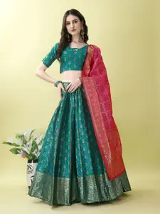 LADY SHOPI Ready to Wear Lehenga & Unstitched Blouse With Dupatta