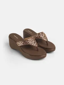 Mochi Women Embellished Wedge Sandals