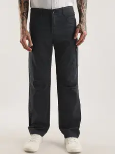 NEVER NEUD Men Relaxed Fit Heavy Twill Cargos Trousers