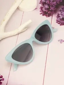 DressBerry Women Black Lens & Blue Cat-eye UV Protected Lens Sunglasses