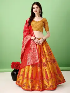 LADY SHOPI Ready to Wear Lehenga & Unstitched Blouse With Dupatta