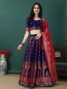 LADY SHOPI Embroidered Ready to Wear Lehenga & Unstitched Blouse With Dupatta