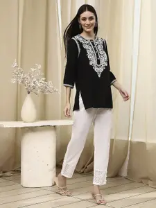 Biba Ethnic Motifs Embroidered Kurti