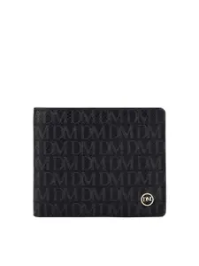 Da Milano Men Typography Printed Leather Two Fold Wallet