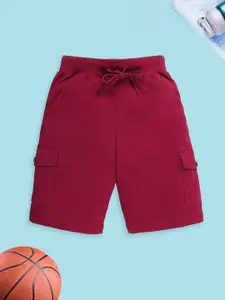 KiddoPanti Boys Relaxed Fit Mid-Rise Cargo Styles Regular Shorts