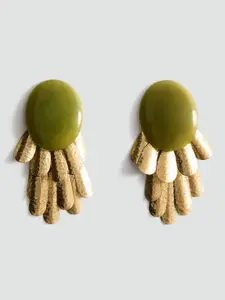 MANGO Oval Drop Earrings