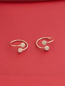 Kushal's Fashion Jewellery Gold-Plated Toe Rings