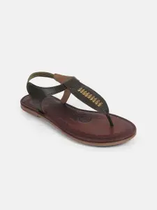 Mochi Women Round Toe Slip-On T-Strap Flats