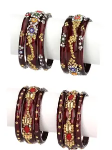 Somil Stylish Glass Fashion Bangles Festive Occasions, Combo Of 2 Set