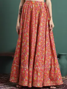 KALINI Printed Flared Maxi Skirts