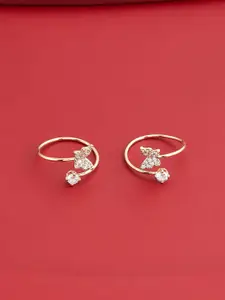 Kushal's Fashion Jewellery Gold-Plated Toe Rings