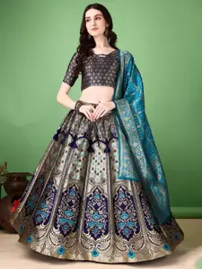 LADY SHOPI Ready to Wear Lehenga & Unstitched Blouse With Dupatta