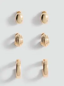 MANGO Set of 3 Contemporary Earrings