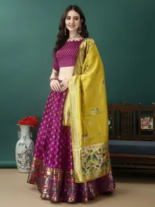 LADY SHOPI Ready to Wear Lehenga & Unstitched Blouse With Dupatta