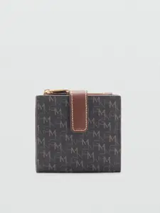 MANGO Women Brand Logo Printed Two Fold Wallet