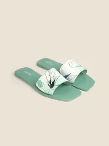 Metro Women Printed Open Toe Flats