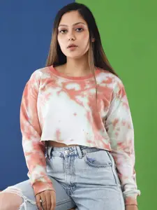 LAPPEN FASHION Women Tie and Dye Cotton Crop Top