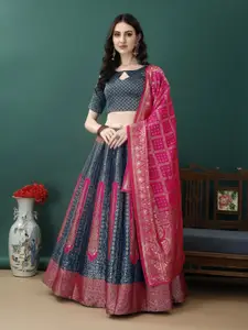 LADY SHOPI Ready to Wear Lehenga & Unstitched Blouse With Dupatta