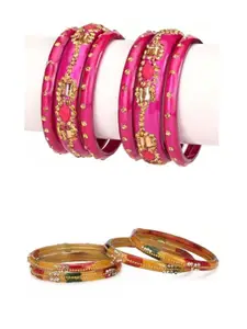 Somil Fashionable Glass Bangles,Pack Of 10