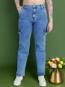 DressBerry Women Pixie Straight Fit High-Rise Light Fade Stretchable Jeans