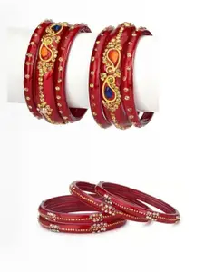 Somil Fashionable Glass Bangles, Pack Of 10