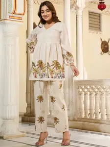 VIBE VISION V Neck Top With Trousers Co-Ords