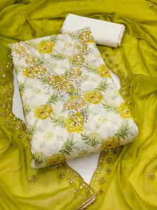 KALINI Embellished Viscose Rayon Unstitched Dress Material