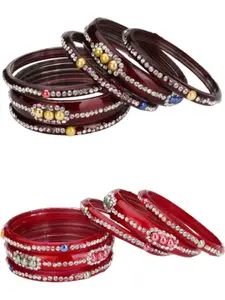 Somil women Stylish Fashion Glass Bangles set of 2