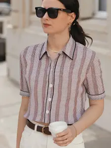 DressBerry Women Classic Gingham Checks Checked Casual Shirt