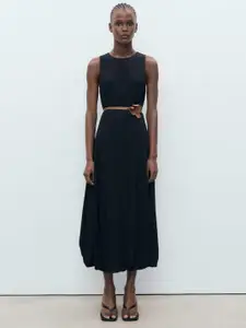 MANGO Balloon Midi Dress