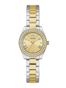 GUESS  Mini Luna Women Embellished Round Dial & Straps Analogue Watch GW0841L2