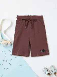 max Boys Self Design Printed Regular Fit Mid-Rise Shorts