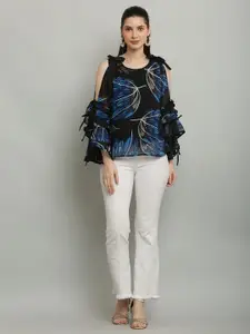 Raabta Fashion Women Floral Printed Georgette Top