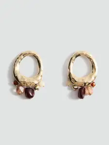 MANGO Beads Studed Drop Earrings