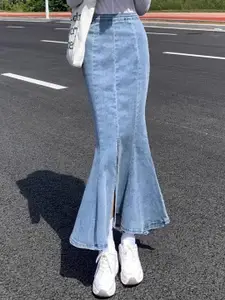 StyleCast Pure Cotton Flared Midi Flared Hem Skirt