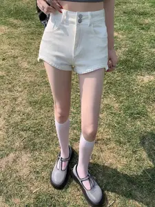 StyleCast Women Slim Fit Low-Rise Denim Shorts