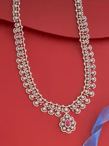 Kushal's Fashion Jewellery Gold-Plated Zircon Stone Studded Necklace