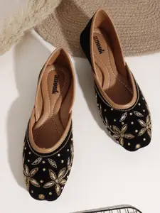 Anouk Women Mojaris with Embroidered Flats