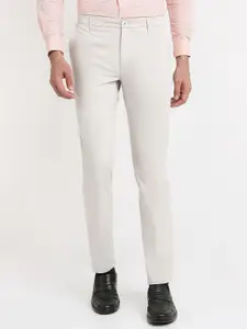 Raymond Men Slim Fit Flat Front Mid-Rise Chinos