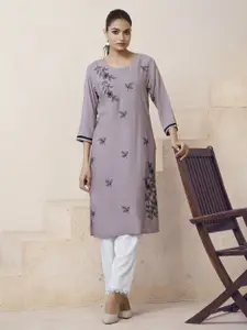 Fashion Basket Women Ethnic Motifs Embroidered Thread Work Kurta