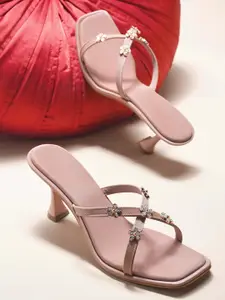 Froh Feet Women Embellished Party Kitten Sandals