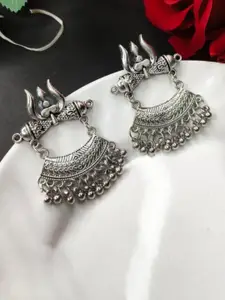 Dev Fashion Silver Classic Jhumkas Earrings