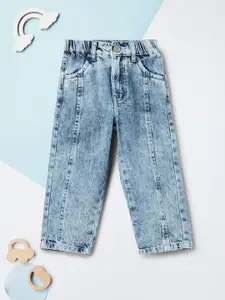 max Boys Regular Fit Mid-Rise Heavy Fade Jeans