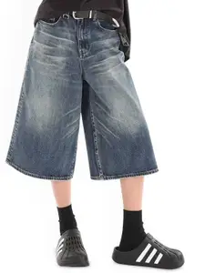 StyleCast Men Loose Fit Cotton Denim Shorts