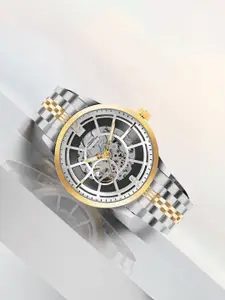 French Connection Men Skeleton Dial Analogue Automatic Motion Powered Watch