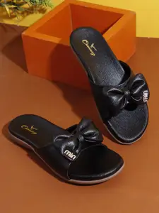 CHINRAAG Women Embellished Open Toe Flats with Bows