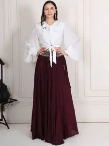 KRIDHAA FASHION BOUTIQUE
Embroidered Top & Skirt Co-Ord Set