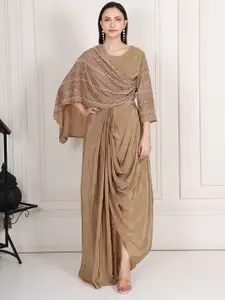 KRIDHAA FASHION BOUTIQUE Embellished Crop Blouse Top With Skirt Co-Ords