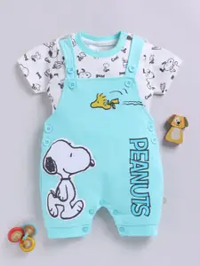 Moms Love Infant Boys Pure Cotton Applique Detail Dungaree & T-Shirt