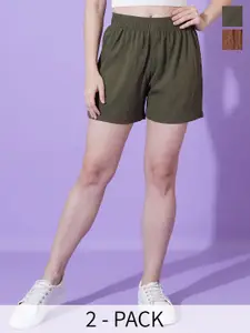 Moda Rapido Women Cycling Shorts Pack of 2